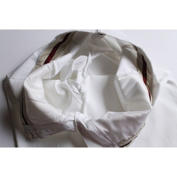 Max Mara Studio Armilla Cotton Gabardine Trousers White Size US 6 - Picture 9 of 11